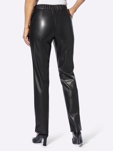 WITT WEIDEN Lederimitat-Hose in schwarz