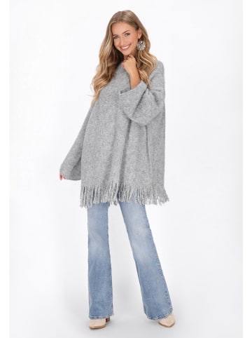 IZIA Women Sweater in light grey melange