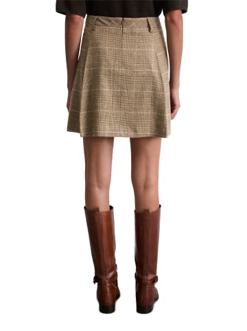 Marc O'Polo Karierter Minirock A-Shape in Medium Brown