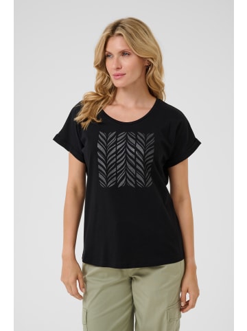 Cream T-Shirt kurzarm CRRigga Loose fit in Black Glitter Stripes