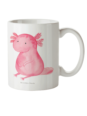 Mr. & Mrs. Panda Kindertasse Axolotl Niedlich ohne Spruch in Weiß