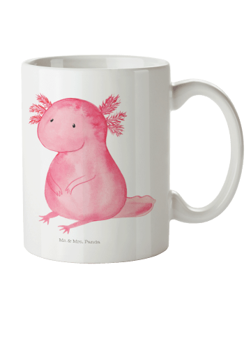 Mr. & Mrs. Panda Kindertasse Axolotl null ohne Spruch in Weiß