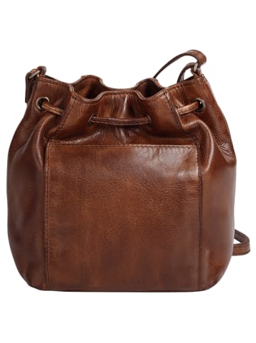 SPIKES & SPARROW Umhängetasche echt Leder in cognac