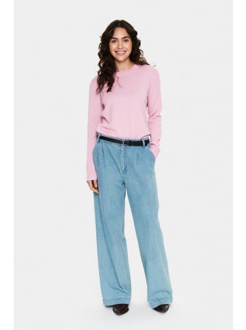 SAINT TROPEZ Poncho MilaSZ Gerade Passform in Pink Nectar