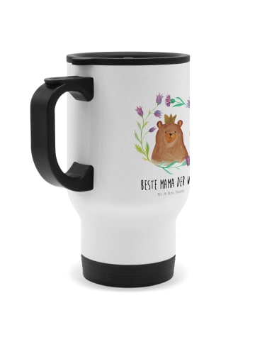 Mr. & Mrs. Panda Thermo-Trinkbecher Bär Königin mit Spruch in Weiß