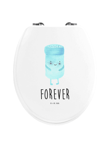 Mr. & Mrs. Panda Toilettendeckel Beste Freunde Salz mit Spruch in Weiß