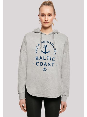 F4NT4STIC Oversized Hoodie Ostsee Logo Knut & Jan Hamburg in grau