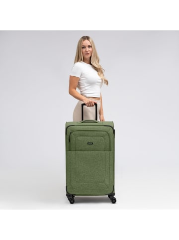 Redolz Essentials 12 LARGE 4 Rollen Trolley 79 cm mit Dehnfalte in olive