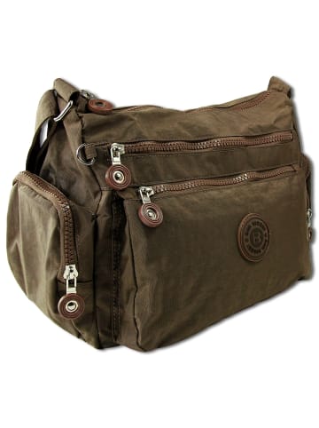 Bag Street Schultertasche Nylon braun ca. 30cm