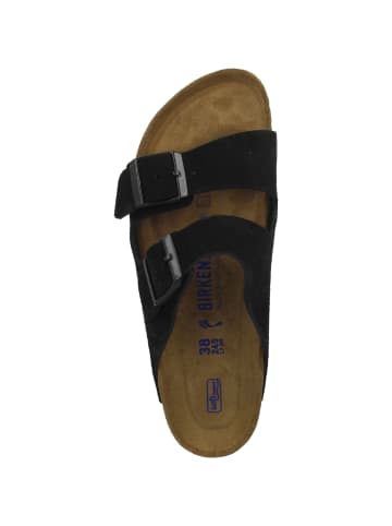 Birkenstock Sandale Arizona SFB Veloursleder Weichbettung normal in schwarz