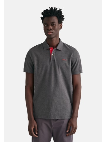 Gant Poloshirt 'Reg Contrast Pique' in dunkelgrau
