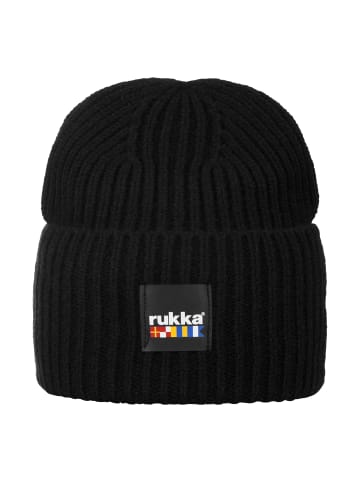 rukka Strickmütze Uussaari in Schwarz
