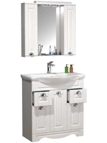 ebuy24 Badmöbelset CasaloXL Weiß 61 x 45 cm