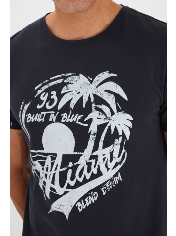 BLEND Rundhalsshirt BHPerry 20707213ME Kurzarmshirt mit Frontprint in Blau