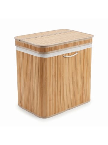 NUXIO Wäschekorb aus Bambus in Beige, (B) 43 x (H) 60 x (L) 63 cm
