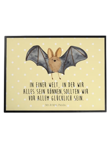 Mr. & Mrs. Panda bastelunterlage Fledermaus Flügel mit Spruch in Gelb Pastell