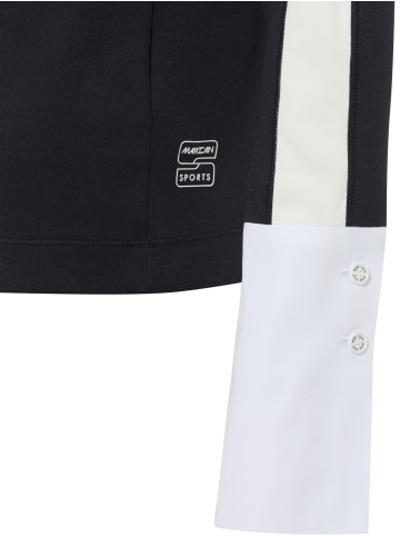 MARC CAIN COLLECTIONS Poloshirt in marine weiß