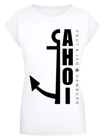 F4NT4STIC T-Shirt Ahoi Anker Knut & Jan Hamburg in weiß