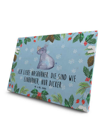 Mr. & Mrs. Panda Tee Adventskalender Einhorn Nashorn mit Spruch in Eisblau