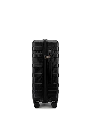 Wittchen Medium suitcase and cosmetic case with horizontal stripes in Black