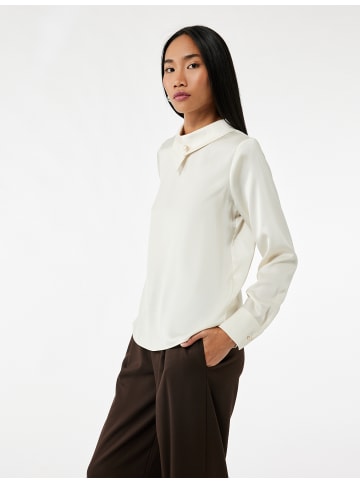 KOTON BLUSE LS in Grauweiß