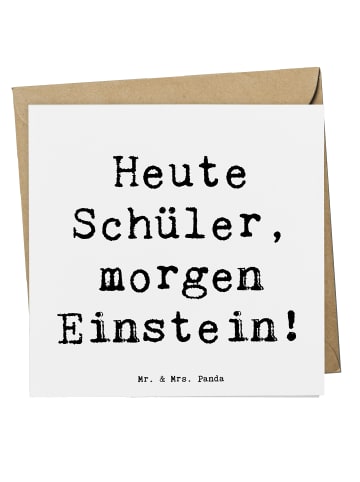 Mr. & Mrs. Panda Klappkarte Spruch Schulanfang Inspiration mit S... in Weiß