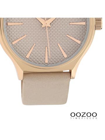 Oozoo Analog-Armbanduhr Oozoo Timepieces taupe, hellbraun groß (ca. 42mm)