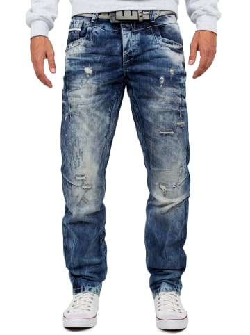 Cipo & Baxx Herren Regular Fit Jeans Stonewashed in Blue