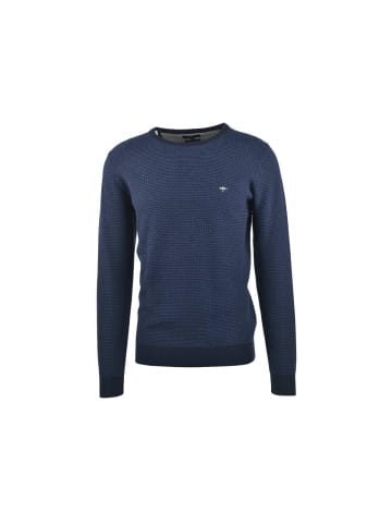 FYNCH-HATTON Rundhalspullover in marineblau
