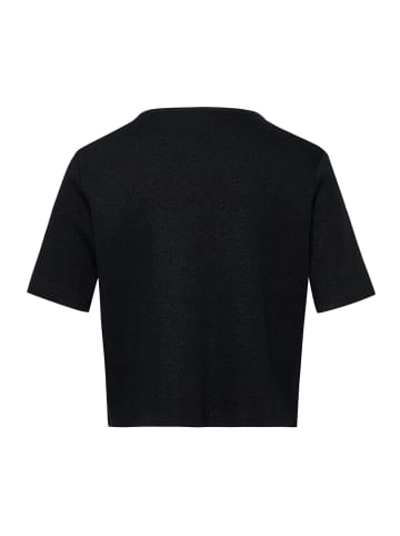 CARTOON Shirtjacke kurzarm in Schwarz/Schwarz