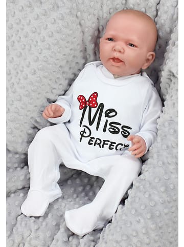 TupTam Baby Unisex Strampler-Set mit Aufdruck Spruch 2-tlg in weiß/bordeaux