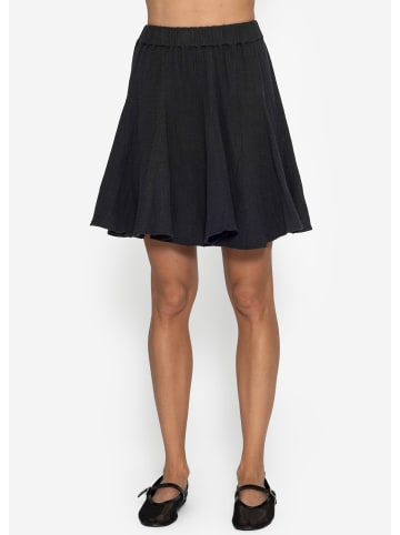 SASSYCLASSY Musselin Rock mit Godet-Falten in Schwarz