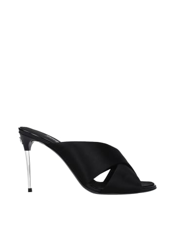 Dolce & Gabbana Schwarz Satin Stiletto Absatz Sandalen