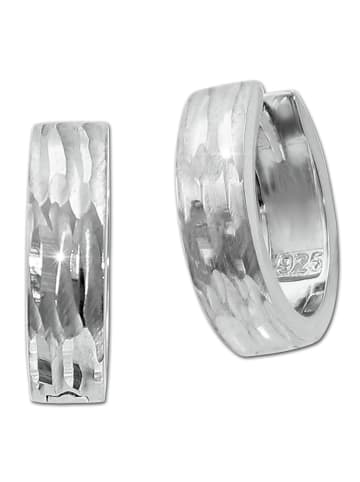 SilberDream Ohrringe Silber 925 Sterling Silber, cut, matt Vertical Creolen