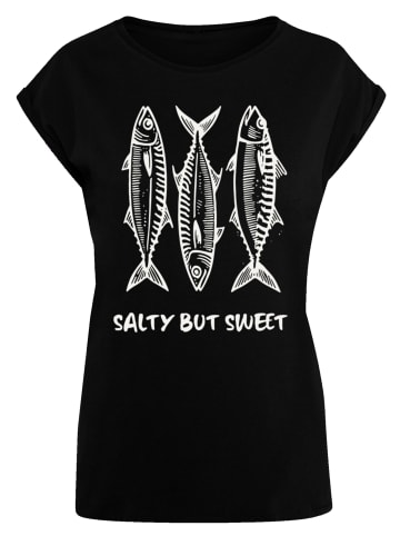 F4NT4STIC Extended Shoulder T-Shirt Salty But Sweet Summer in schwarz