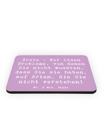 Mr. & Mrs. Panda Magnet Spruch Arzt Probleme Lösen mit Spruch in Lavendeltraum