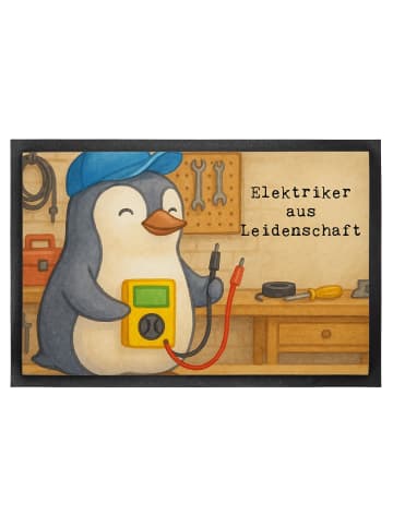 Mr. & Mrs. Panda Schmutzfangmatte Elektriker Leidenschaft Design... in Weiß