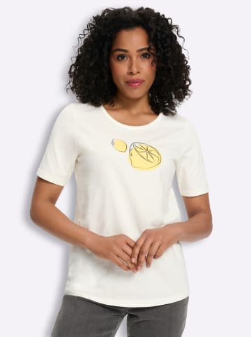 Sieh an! Rundhals-Shirt in zitrone + ecru-zitrone