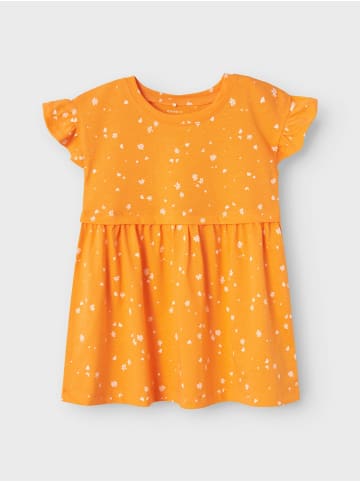 name it Kleid Kurzes Rundhals Baumwolle Dress in Orange