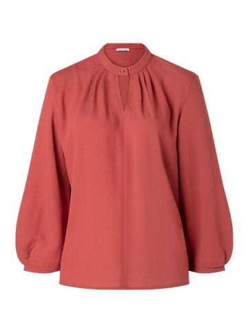 More & More edles, lockeres 3/4 Arm Blusenshirt, Materialmix in samba orange