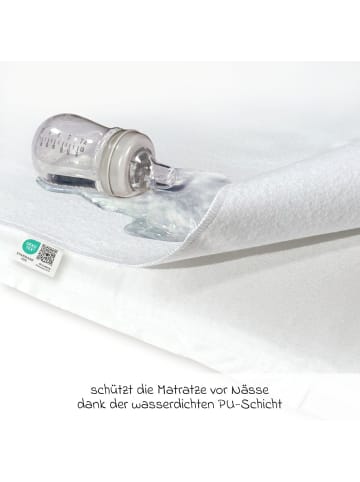 Makian Wasserdichte Betteinlage 90 x 40 cm / Matratzenauflage in weiss