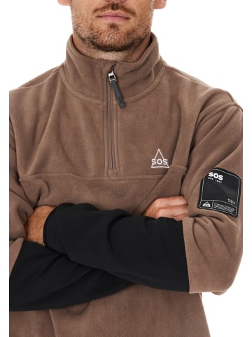 SOS Fleece-Pullover Laax in 1137 Pine Bark