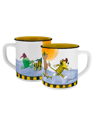 Geda Labels Tasse Janosch Fandom Emaille-Optik  in Gelb - 400ml