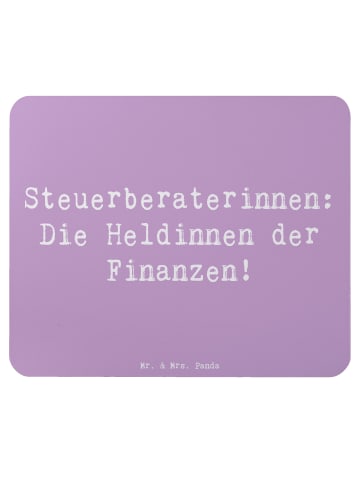 Mr. & Mrs. Panda Mousepad Spruch Steuerberaterin Heldin mit Spruch in Lavendeltraum