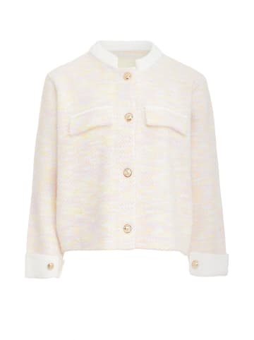 VIRITA Women Strickjacke in Wollweiss Mehrfarbig