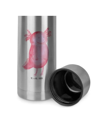 Mr. & Mrs. Panda Isolierflasche Axolotl Glücklich ohne Spruch in Transparent