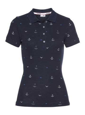 Kangaroos Poloshirt in marine-bedruckt
