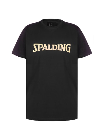 Spalding T-Shirt Logo in schwarz / beige