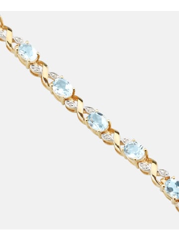Diamant L'éternel Armband aus 375 Gelbgold mit Diamant mit Topas