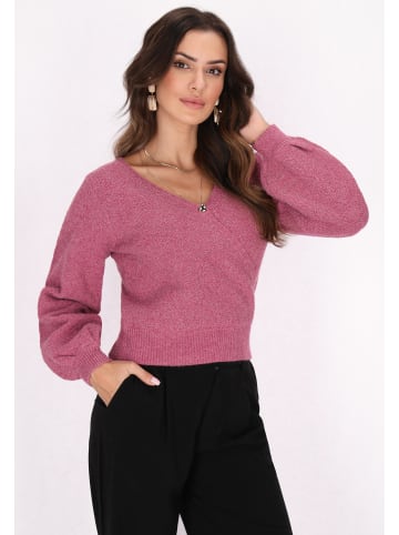 faina Damen Pullover in Dunkelrosa